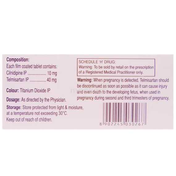 cilacar t 10/40mg tablet 10's